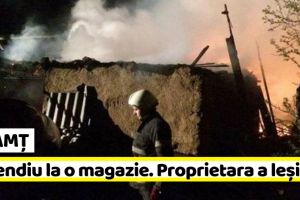NEAMȚ: Incendiu la o magazie. O persoană primeşte îngrijiri medicale