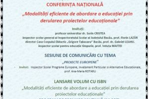 Universitarul Sorin Cristea va conferenţia din nou la Bacău