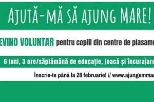 Ajută copiii din centre de plasament să ajungă MARI! Dăruieşti timp, primeşti bucurie!
