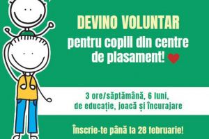 Se caută voluntari pentru educaţia copiilor din centrele de plasament din judeţ