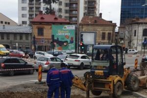 Trafic îngreunat pe Bulevardul Brătianu
