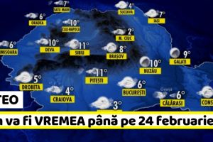 Meteo: Cum va fi VREMEA până pe 24 februarie. Vreme schimbătoare