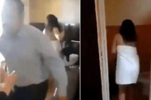 Primar beat, surprins de propria mamă în timp ce se afla la hotel, cu o prostituată! Imaginile sunt virale