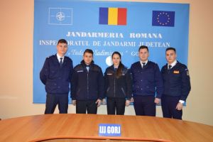 Cinci studenţi, în practică la Jandarmeria Gorj