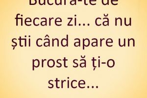 Bucură-te de fiecare zi …