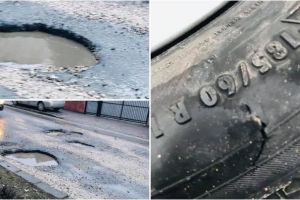 FOTO / VIDEO ȘTIREA TA: Drumurile din Aiud după trecerea iernii… Dai în gropi, la fiecare pas…