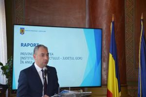FOTO: Prefectul de Gorj, la raport în faţa unui director din MAI