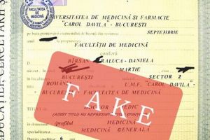 Diplomă cu Photoshop: Medicul fals care făcea operaţii ginecologice şi-a falsificat diploma după cea a unui absolvent de Jurnalism