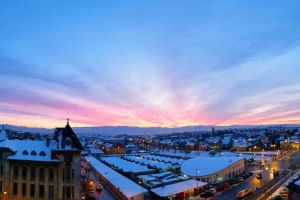 VIDEO FOTO S-a întâmplat din nou – Apus de soare spectaculos la Sibiu