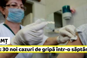 NEAMȚ: DSP: 30 noi cazuri de gripă într-o săptămână