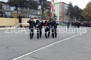 Ceremonie de depunere a juramantului militar, la Scoala de Aplicatie a Fortelor Navale Viceamiral Constantin Balescu Mangalia 