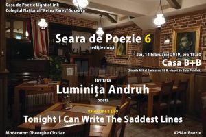 „Seară de poezie”, alături de poeta Luminiţa Andruh