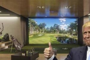 Trump şi-a instalat un simulator de golf de 50.000 de dolari la Casa Albă. VIDEO în articol
