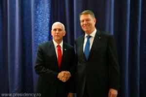 Presedintele Klaus Iohannis a avut o intrevedere cu vicepresedintele american Mike Pence. Ce subiecte au fost analizate
