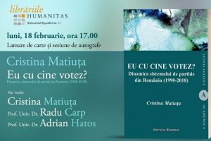 Eu cu cine votez? Politologul Cristina Matiuţă lansează o carte despre dinamica sistemului de partide din România