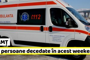 NEAMȚ: Trei persoane decedate în acest weekend