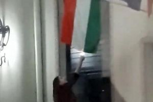 Tânăra care a încercat să incendieze steagul Ungariei în pasajul Vulturul Negru, identificată de poliţişti: Este orădeancă şi are 21 de ani