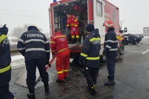 Accident la Șura Mare – Un şofer fără permis şi cu alcoolemie de 1,16 a intrat pe contrasens