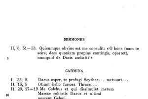 Horatiu si alti autori antici, despre razboiul Romei cu dacii regelui Cotyso 