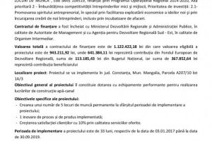 Anunt de presa: Dezvoltarea activitatii ECONOVA CONSTRUCT SRL prin achizitia de echipamente specifice si crearea de locuri de munca