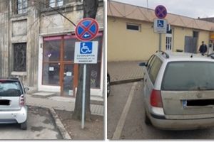 Deficit de bun-simţ. Șoferi amendaţi de Poliţia Locală pentru că parchează pe locurile speciale