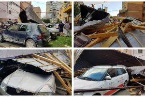 Bilanţul pagubelor după furtuna de duminică pe raza municipiului Alba Iulia: 6 persoane rănite uşor, zeci de acoperişuri şi autovehicule avariate, stâlpi şi copaci căzuţi. Măsuri SVSU