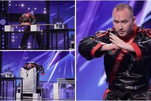 Probe incredibile!: Expertul in arte martiale Lazar Iordache a batut cuie cu capul si la show-ul TV Romanii au talent“ (galerie foto)  