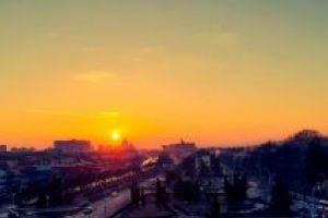 Imaginea zilei: Apus de februarie, in Baia Mare