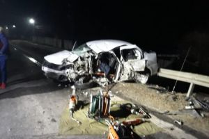 Accident mortal la Loloiasca, azi noapte. Un Audi a depasit un TIR si a lovit frontal un Logan