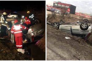 Șoferiţă încarcerată în urma unui accident rutier