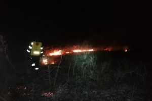 Incendiu de vegetaţie la Scoarţa, pe o suprafaţă de 20 de hectare! Au intervenit pompierii şi localnicii