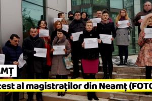 NEAMȚ: Protest al magistraţilor din Neamţ faţă de ordonanţa privind legile justiţiei (FOTO)