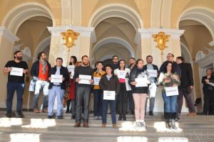 Magistraţii din Oradea au ieşit din nou la protest. Între manifestanţi, şi preşedintele unei instanţe (FOTO)