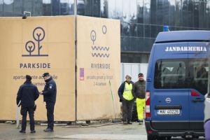 Şantierul complexului de pe Take Ionescu, blocat de jandarmi şi inspectori