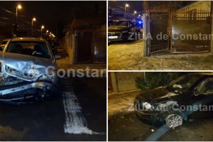 Accident rutier grav in municipiul Constanta. Doua masini implicate. Una a intrat in gardul unui imobil. O victima