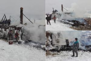 UPDATE/ FOTO/ VIDEO: Incendiu PUTERNIC la o locuinţă din Șugag: Pompierii au intervenit cu TREI autospeciale