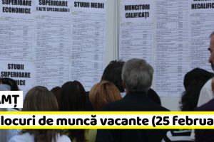 NEAMȚ: AJOFM: 760 locuri de muncă vacante la data de 25 februarie