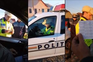 VIDEO Poliţişti umiliţi şi jigniţi în trafic de doi bărbaţi. Imaginile au fost live pe Facebook