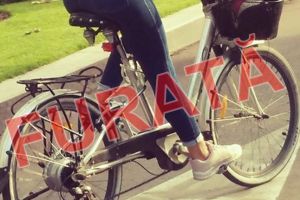 Bicicletă electrică furată din Timişoara. Era legată de o altă bicicletă, dar numai una a dispărut