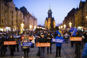 Protest la Timişoara împotriva noii ordonanţe de urgenţă pe Justiţie