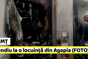 NEAMȚ: Incendiu la o locuinţă, proprietatea Mănăstirii Agapia (FOTO)