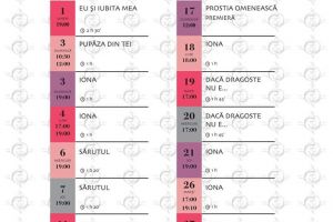 Foto: Programul spectacolelor Teatrului “Elvira Godeanu” din luna martie