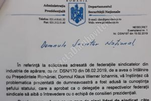 Astăzi, sindicaliştii din apărare vor purta discuţii cu o echipă de  consilieri prezidenţiali