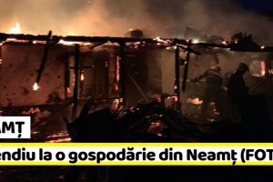 NEAMȚ: Incendiu la o gospodărie din Neamţ (FOTO)
