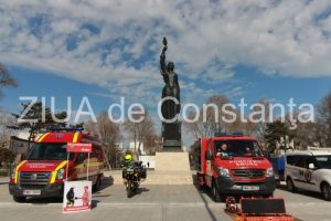 Fotoreportaj: Expunere a tehnicii de interventie la Parcul Arheologic din municipiul Constanta. Cu ce s-a prezentat ISU Dobrogea  
