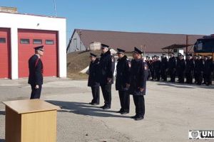 FOTO / VIDEO: De Ziua Protecţiei Civile, patru subofiţeri merituoşi avansaţi în grad înainte de termen, la ISU Alba