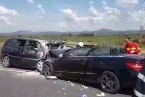 ACCIDENT rutier la Stremţ. COLIZIUNE frontală între două autoturisme