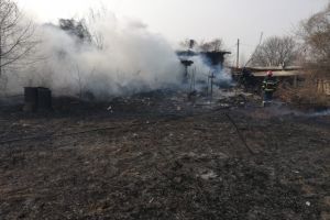 Tulcea. Hectare intregi, mistuite de flacari. Pericol de propagare la casele invecinate