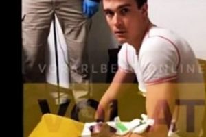 Imagini şocante. A fost prins cu acul în venă în timpul unui raid al poliţiei antidoping. VIDEO