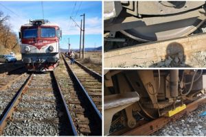 Tren deraiat la Săvârşin. Circulaţia feroviară este întreruptă
